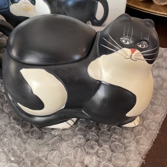 🎁 Rare Warren Kimble Cat Collection Sugar&Creamer AND Salt&Pepper Shaker - Picture 10 of 14